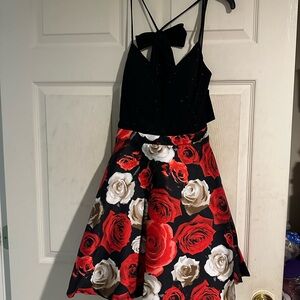 Black rose dress